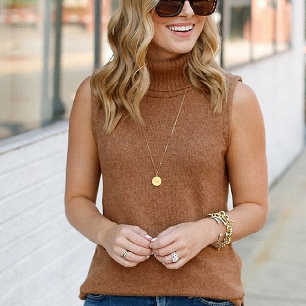 J.crew Turtleneck sleeveless sweater